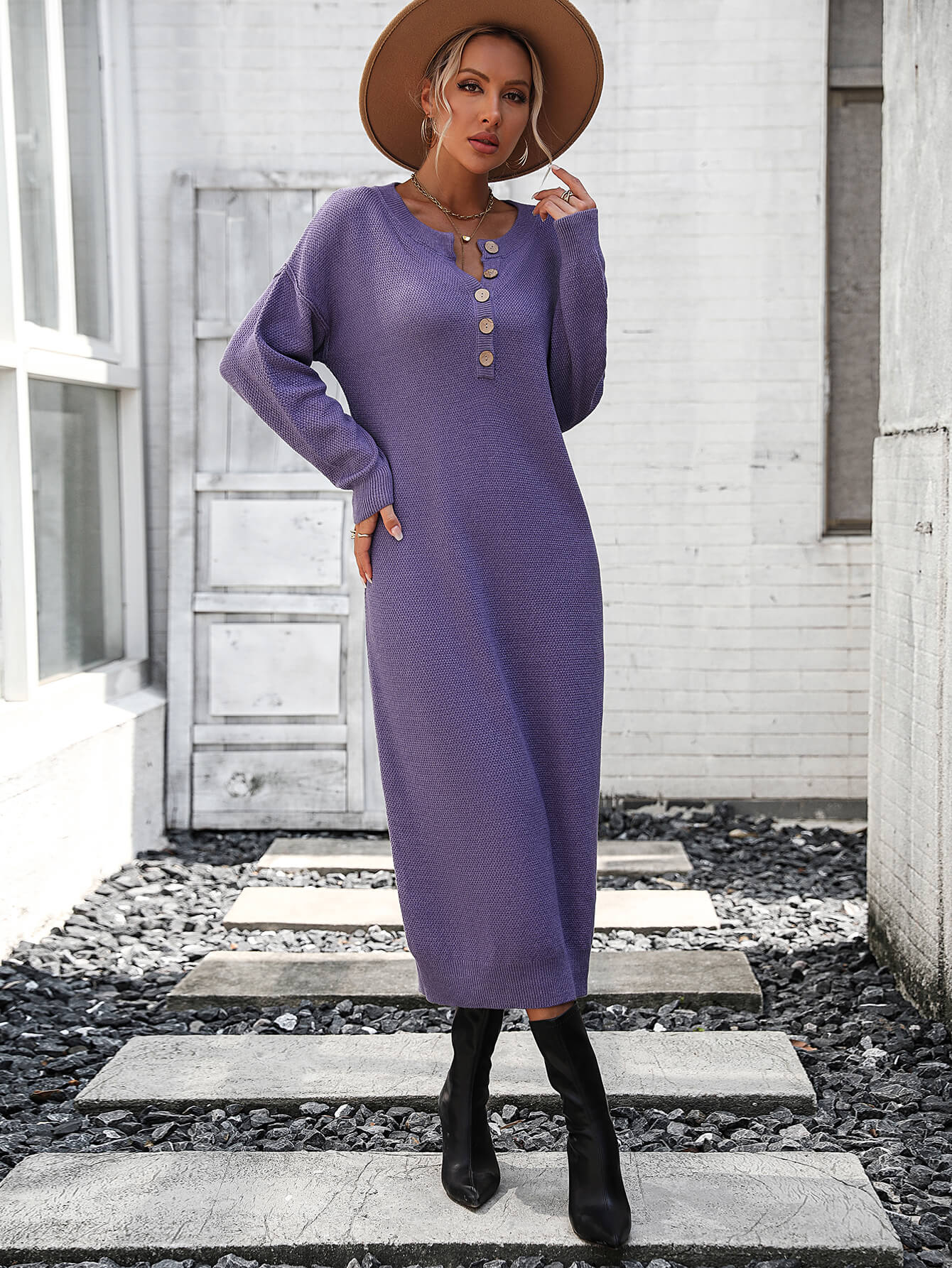 Massey Knit Midi Sweater Dress