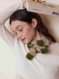 Dachshund Color Block Scarf - olive