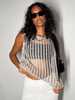 Allery Crochet Knit Sleeveless Tank - Grey