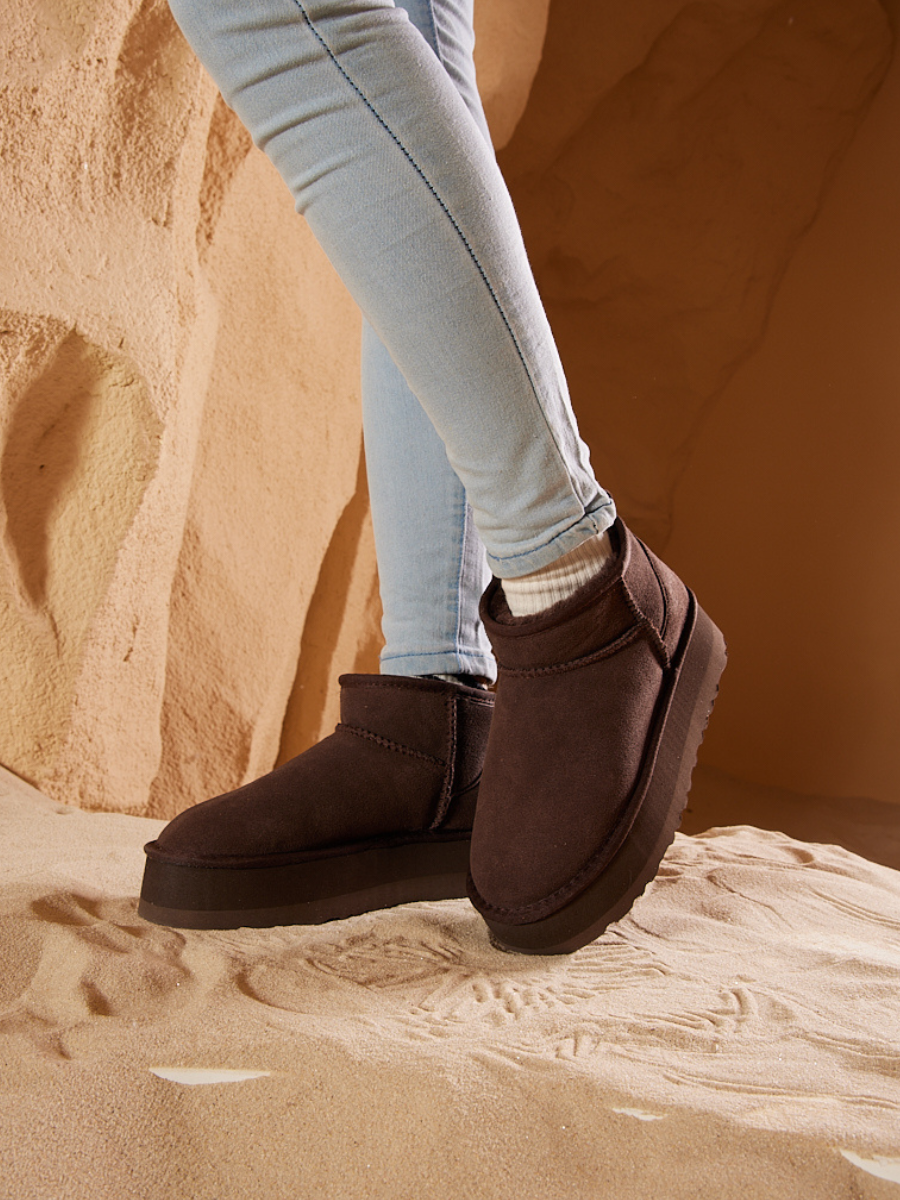 Smaibulun Ugg Ultra Mini Platform Low Ankle Boot Chocolate