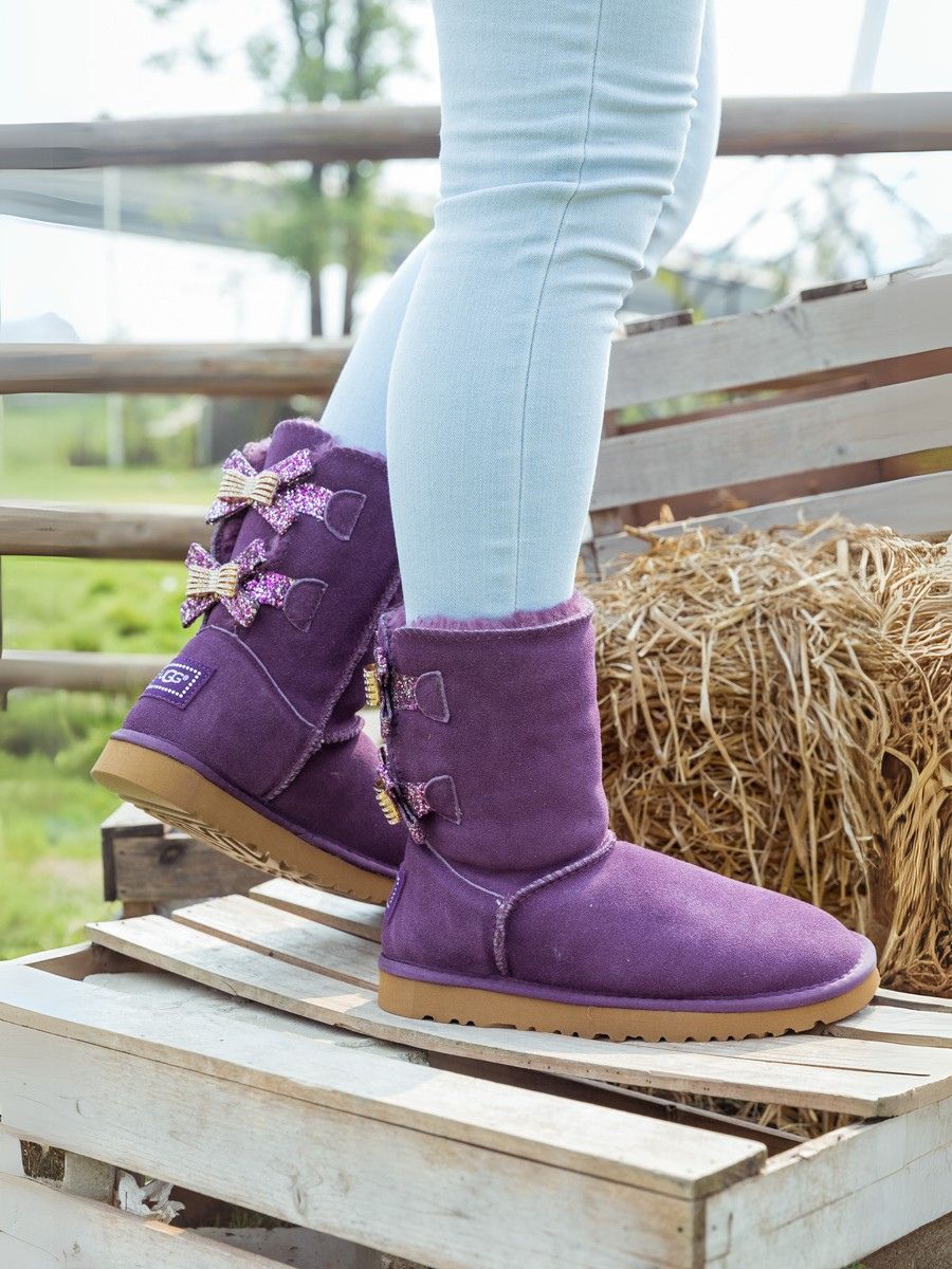 Purple sparkle ugg boots best sale