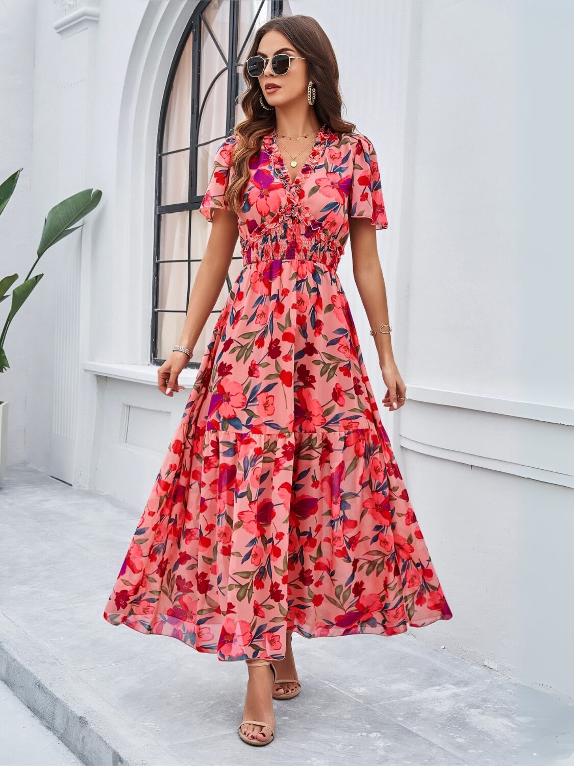 knee length dresses for ladies Fiora Maxi Shirt Dress - Fiora