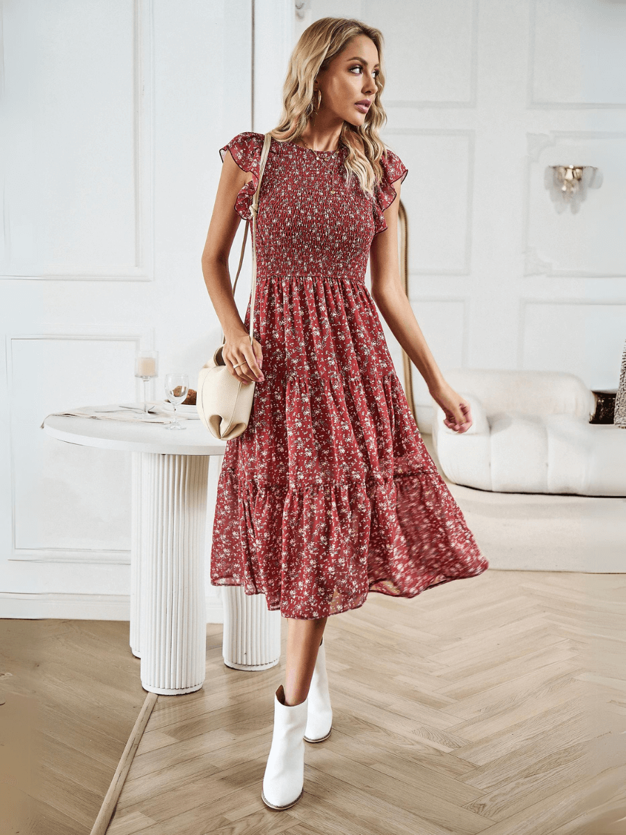 red floral tiered dress Buy Roman Red Floral Tiered Tie Waist Midi Dress from Next USA