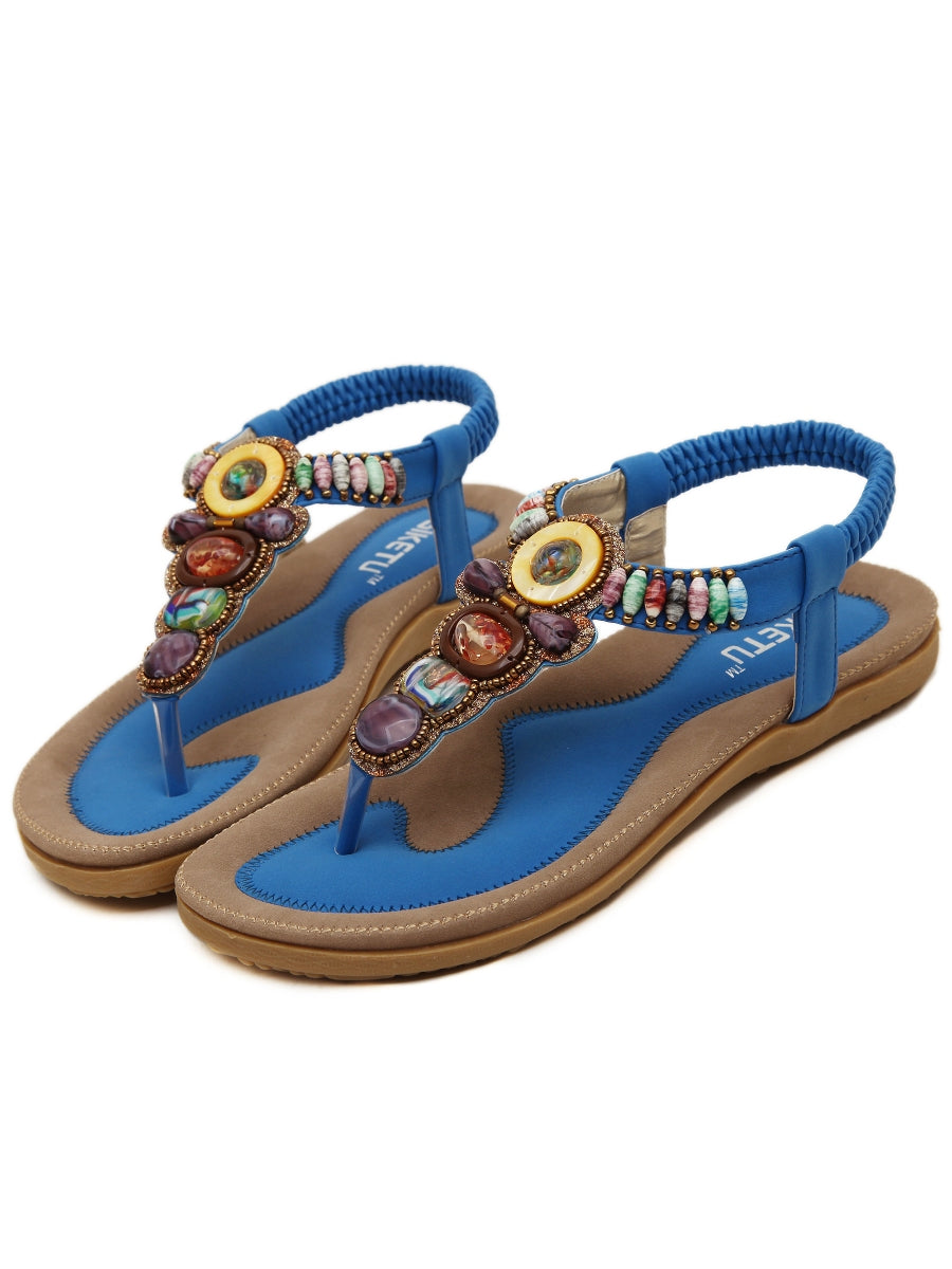 SIKETU BLUE BEADED SANDAL – SMAIBULUN