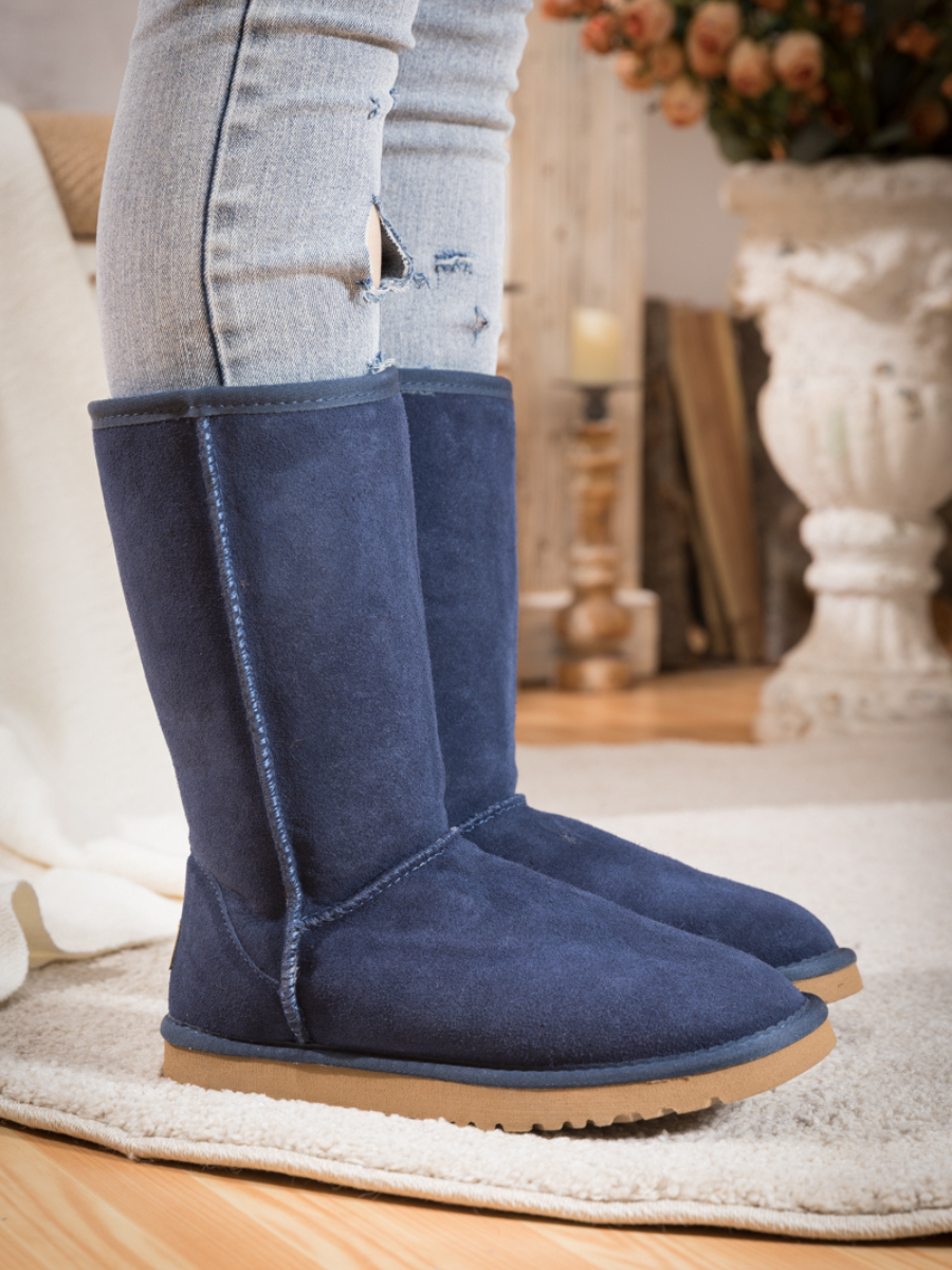 Smaibulun Ugg Classic Suede Mid Length Boots Navy Us9.5 Eu42 Navy