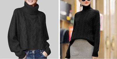 How to wear thick knitted twist sweaters to look better?