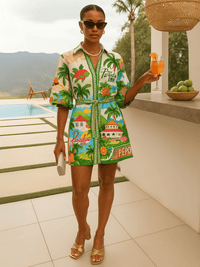 Welcome Paradise Bay Artist Printed Mini Dress