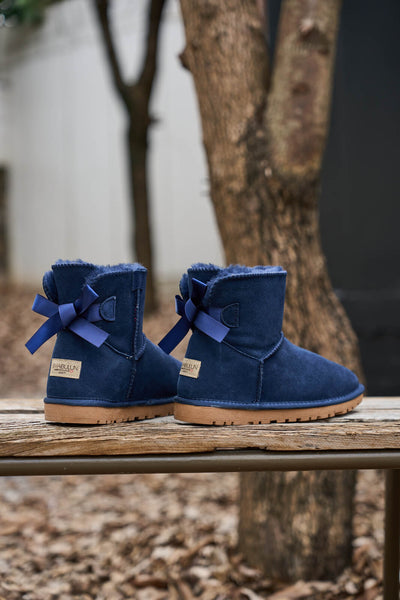 SMAIBULUN Ugg | Bailey Bow Ugg Mini Boots - Navy