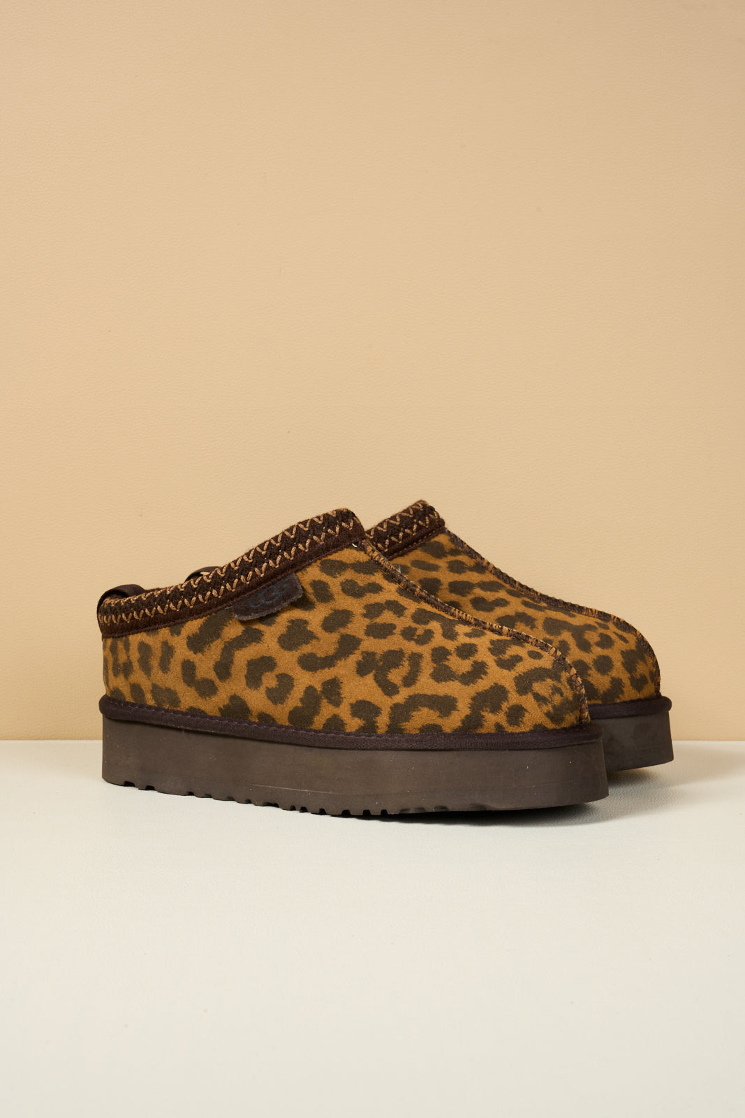 Smaibulun Ugg | Tassie X Tasman Platform Slipper Boot - cheetah