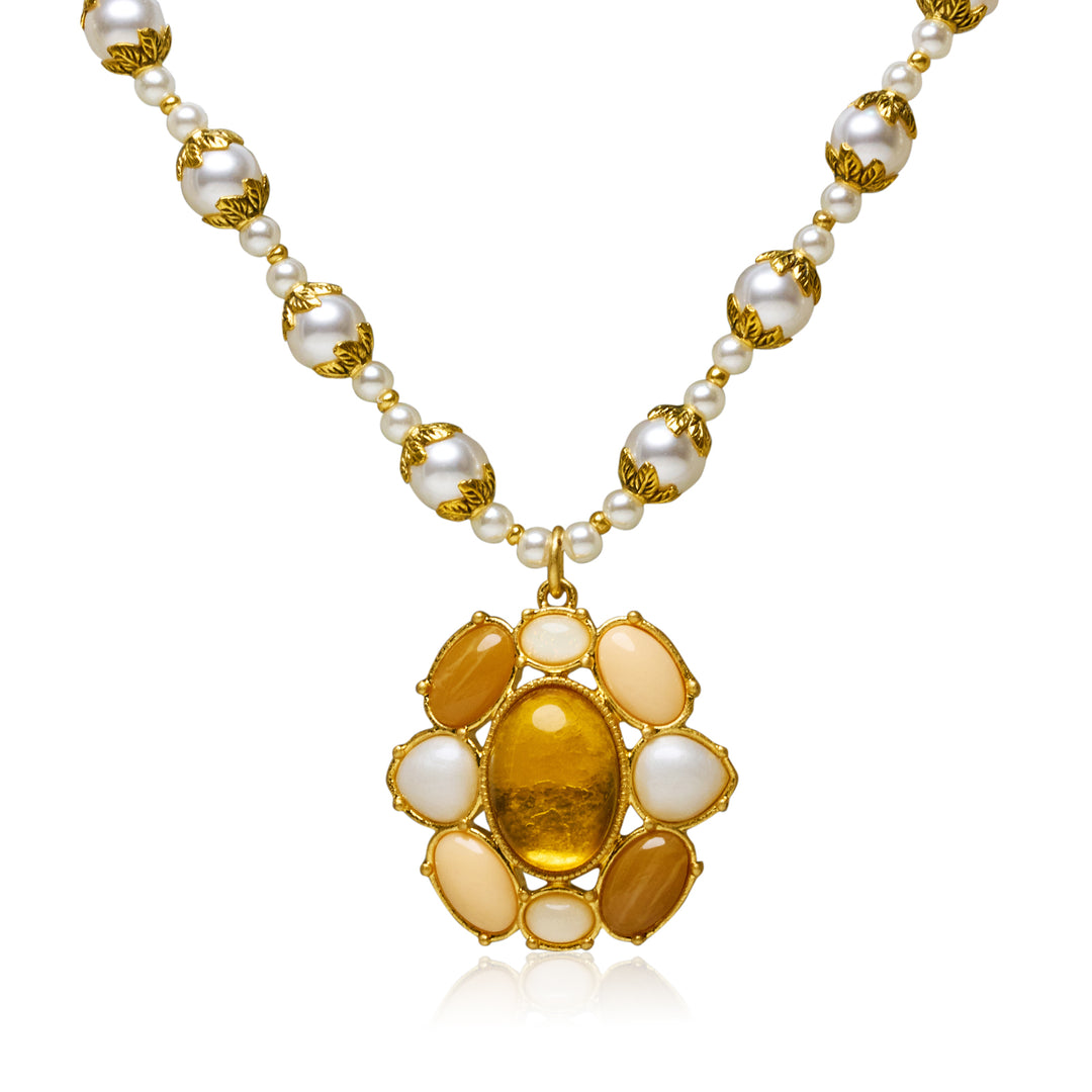 Love Instinct Pearl Gemstone Pendant Necklace – SMAIBULUN