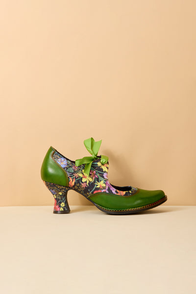 Soffia | Romance Novel Floral Leather Pump