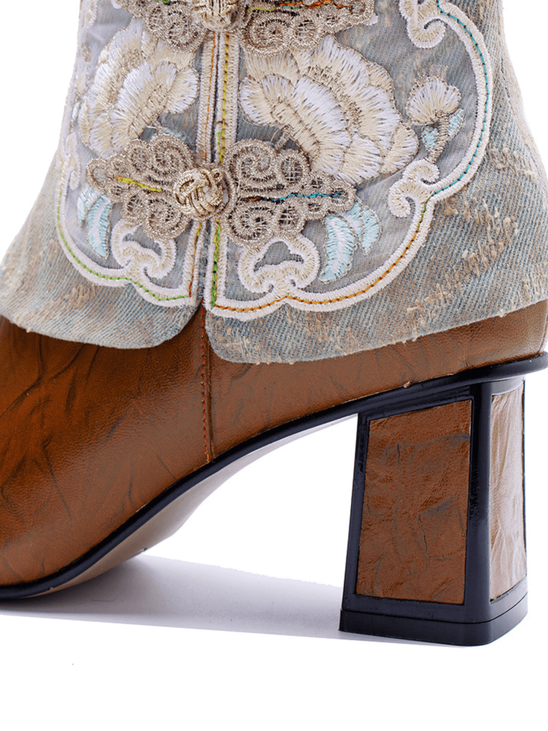Soffia | Carlisle Leather Embroidered Ankle Boots