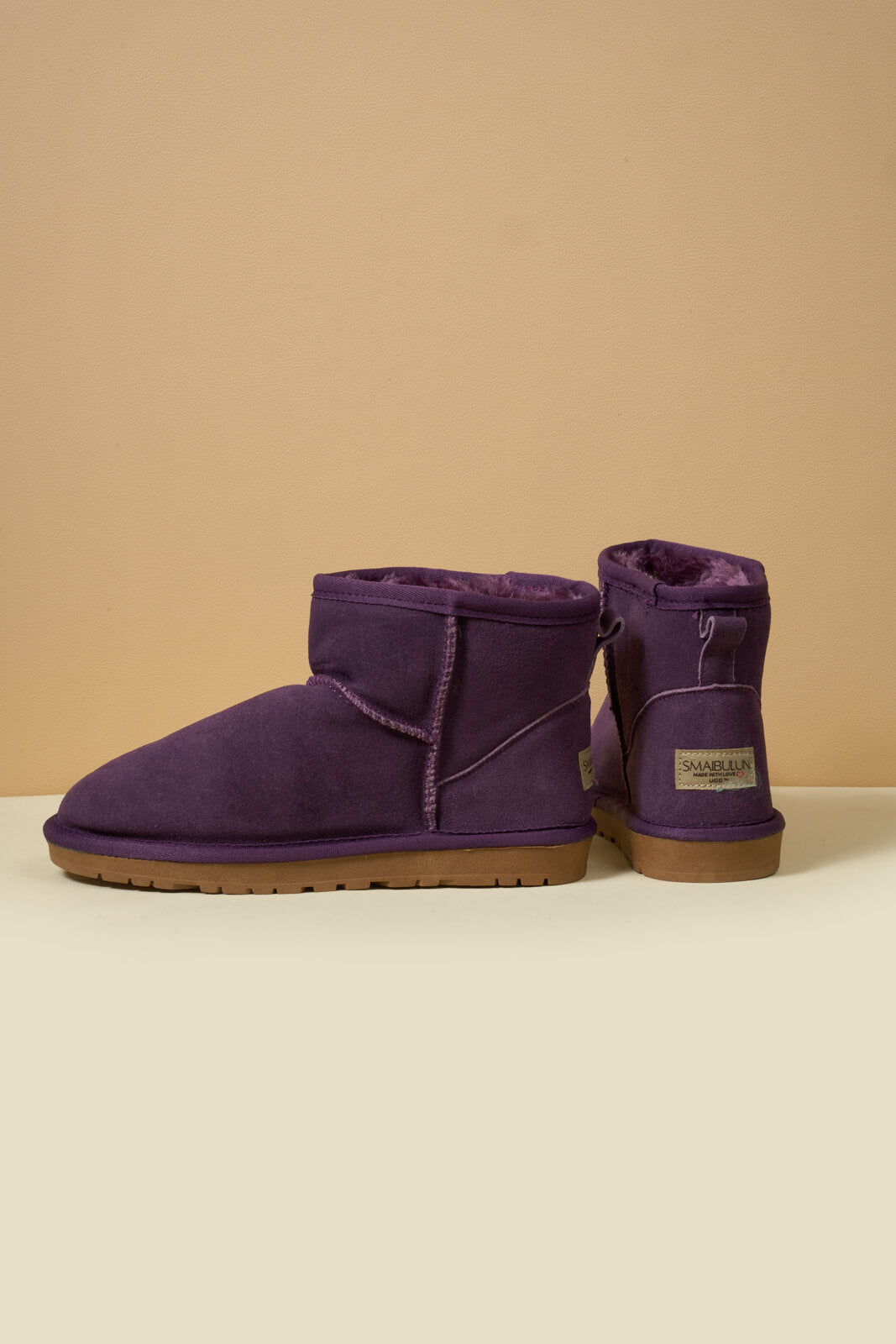 SMAIBULUN Ugg | Faux Fur-Lined Classic Short Ugg Boots - purple