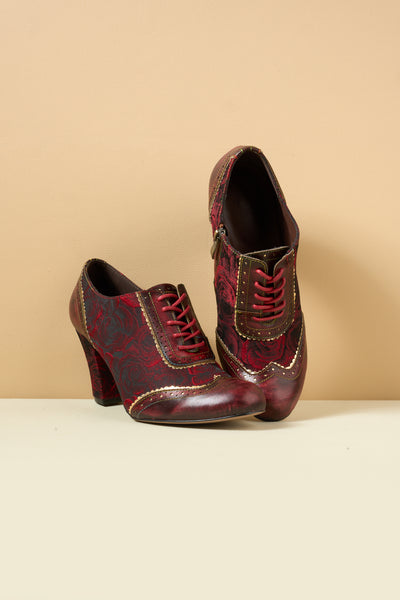 Soffia | Send Love Rose Jacquard Leather Oxford