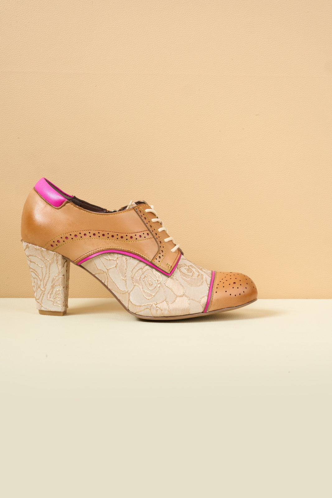 Soffia | Roses Harvest Jacquard Leather Oxford