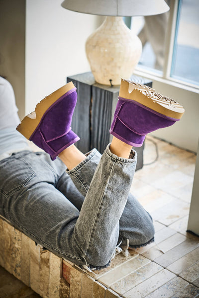 SMAIBULUN Ugg | Ultimate Platform Ankle Boots - violet