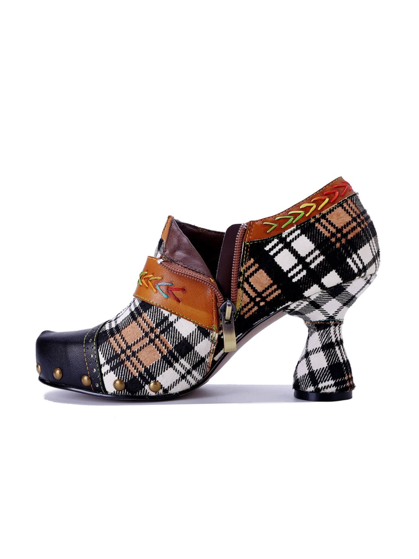 Soffia | Eve Ready Plaid Leather Oxford