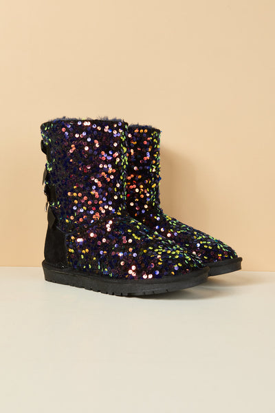 Smaibulun Ugg | Haute Holidays Sequin Glam Shearling Boots - multi