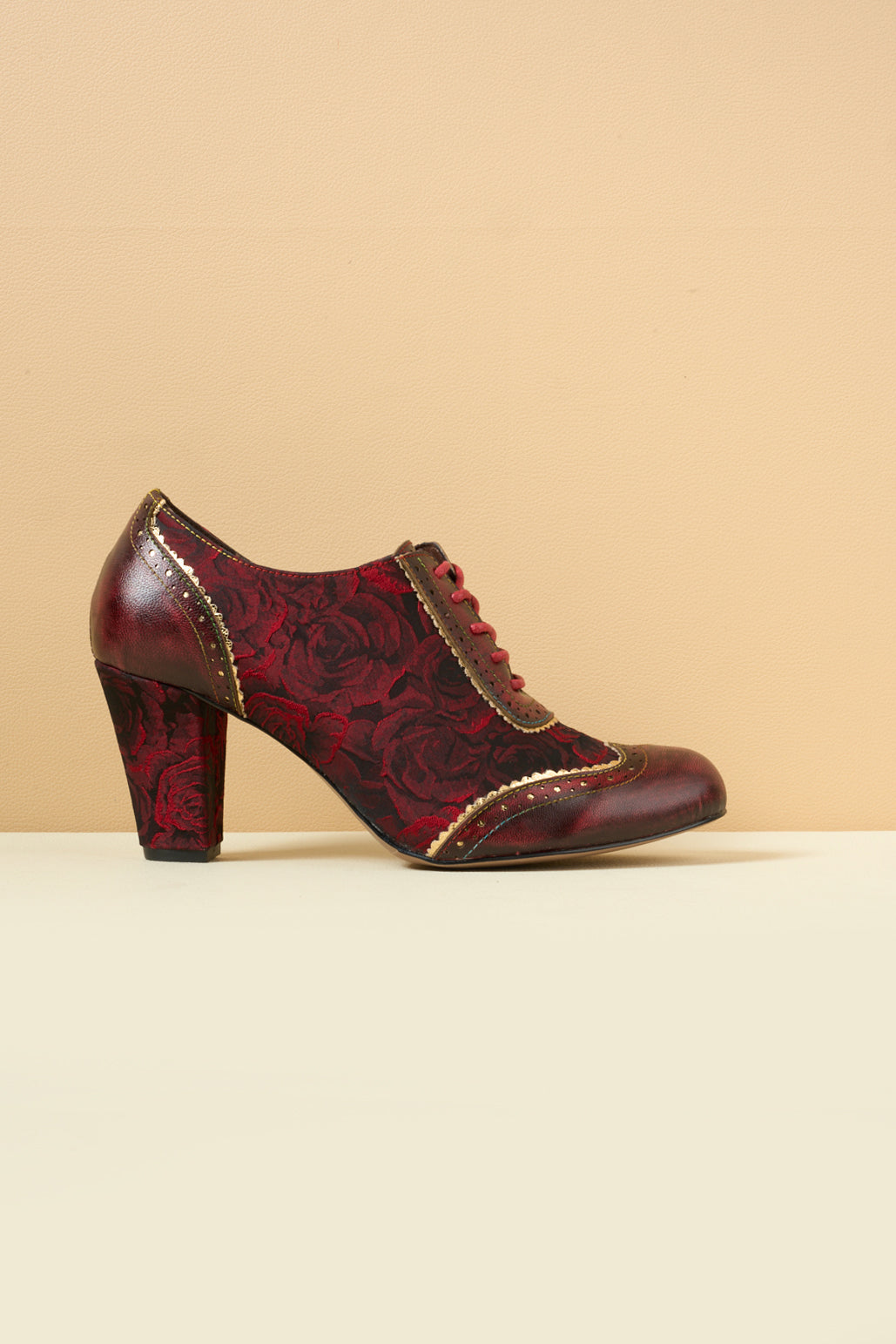 Soffia | Send Love Rose Jacquard Leather Oxford