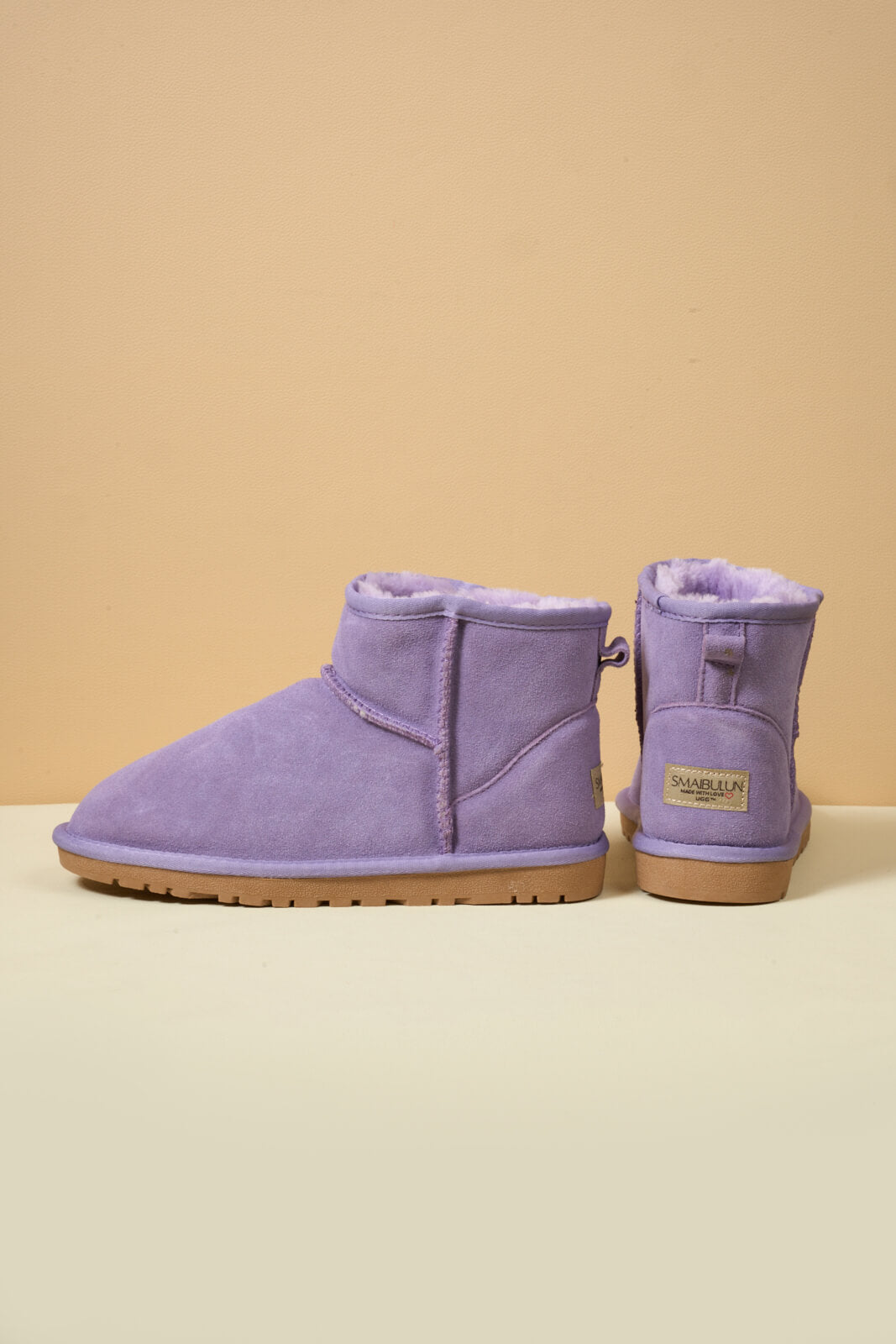 SMAIBULUN Ugg | Faux Fur-Lined Classic Short Ugg Boots - lavender
