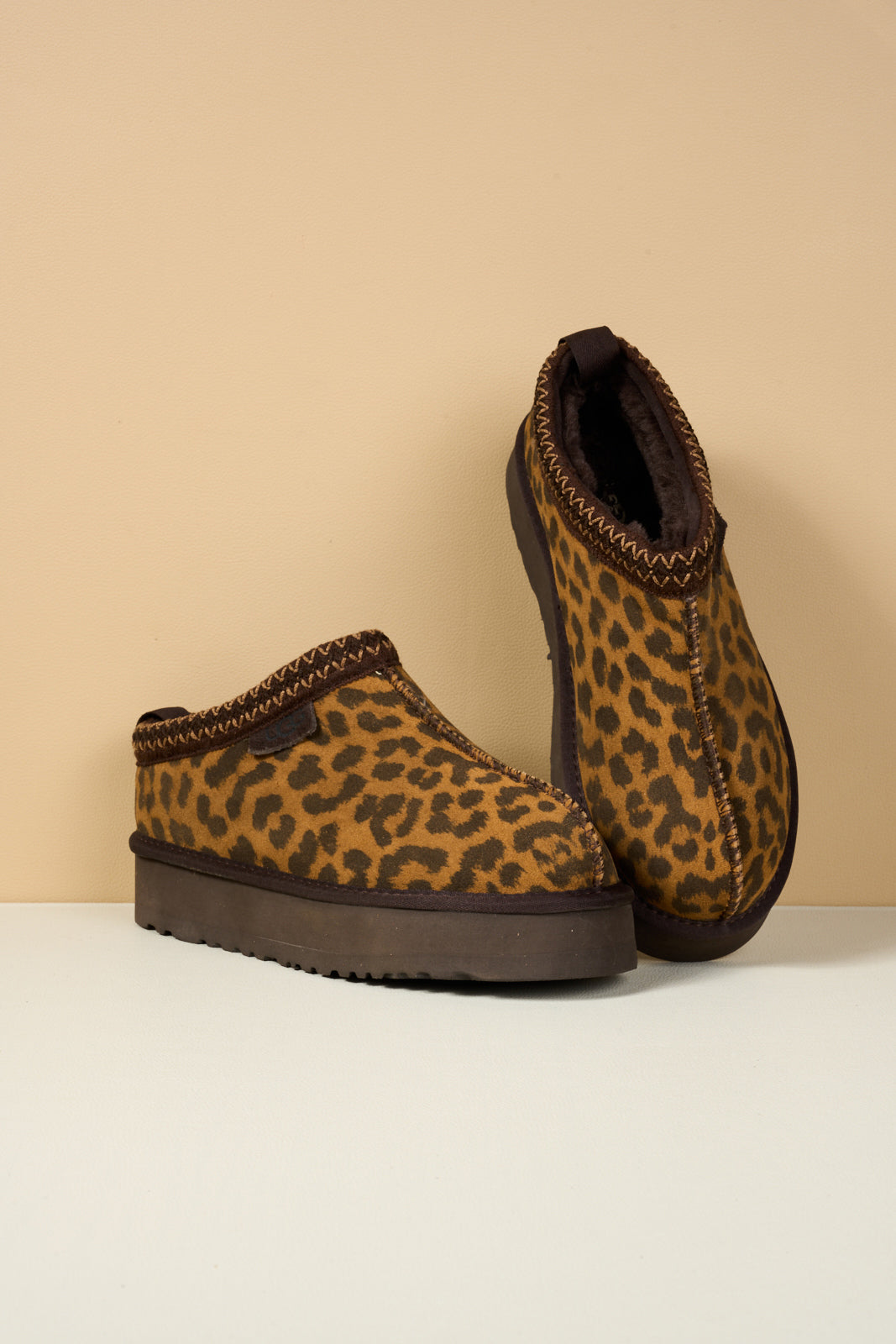 Smaibulun Ugg | Tassie X Tasman Platform Slipper Boot - cheetah