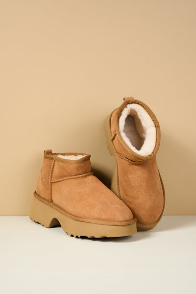 SMAIBULUN Ugg | Ultimate Platform Ankle Boots - chestnut