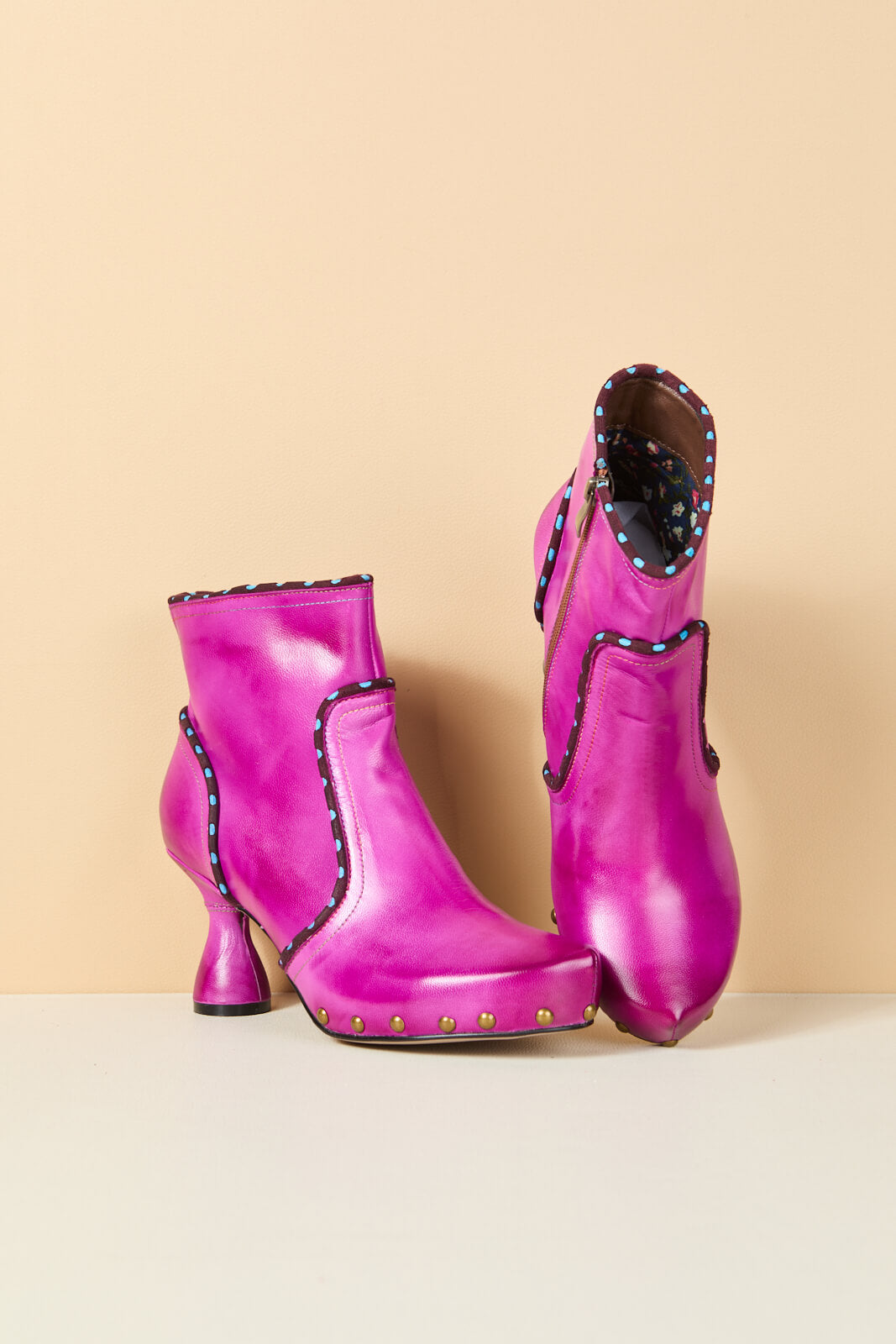 Soffia | Paris Skies Leather Ankle Boots