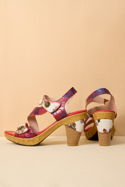 Soffia | Capriccio Romance Leather Heels Sandal