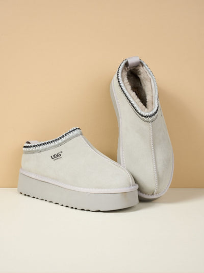 Smaibulun Ugg | Tassie X Tasman Platform Slipper Boot - pale