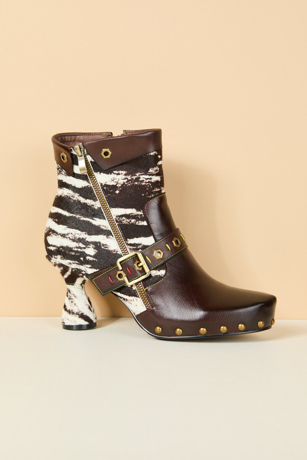 Soffia | Giuliana Animal Print Leather Ankle Boots