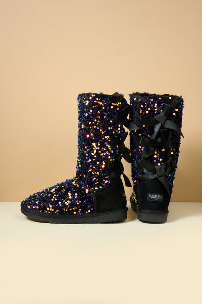 SMAIBULUN Ugg | Tay Swift Celebration Rhinestone Bailey Bow Sequin Boots - Multi