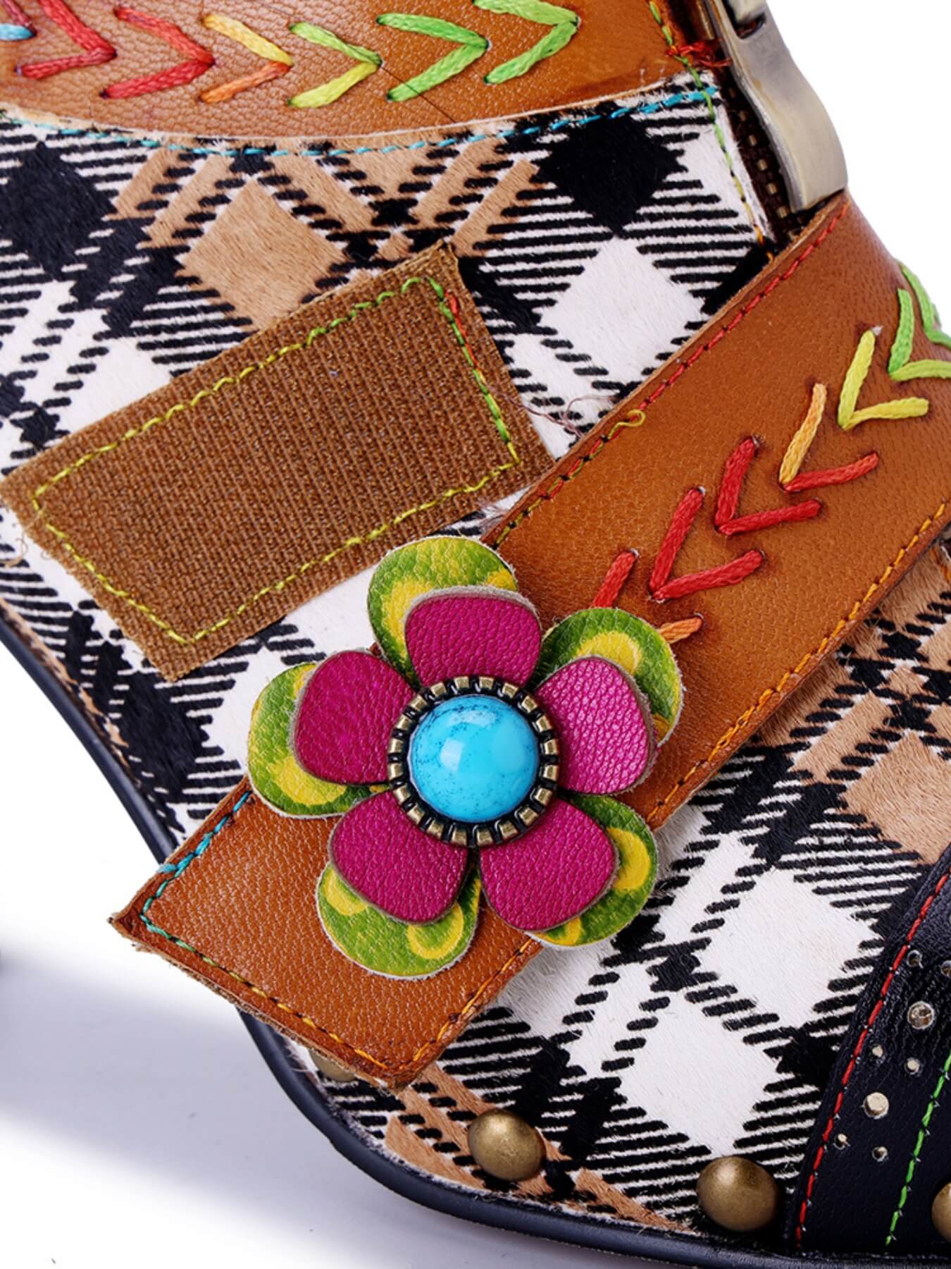 Soffia | Eve Ready Plaid Leather Oxford