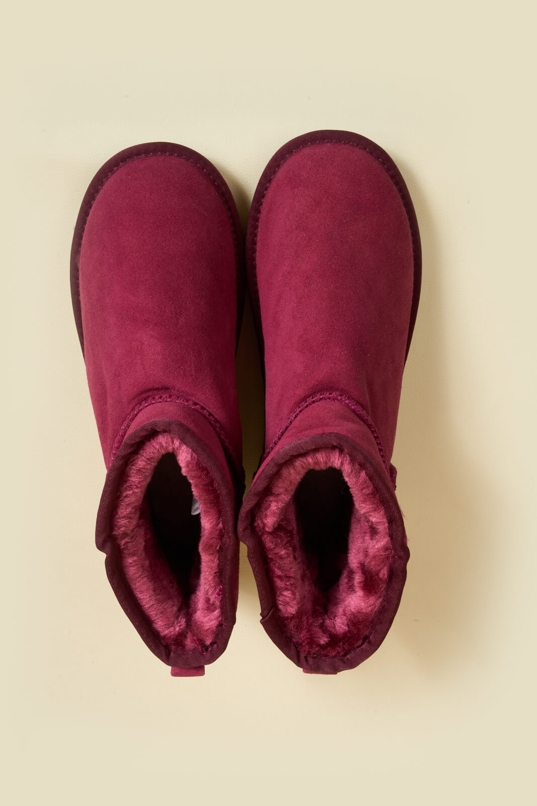SMAIBULUN Ugg | Faux Fur-Lined Classic Short Ugg Boots - claret
