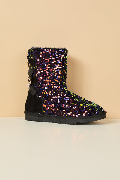 Smaibulun Ugg | Haute Holidays Sequin Glam Shearling Boots - multi