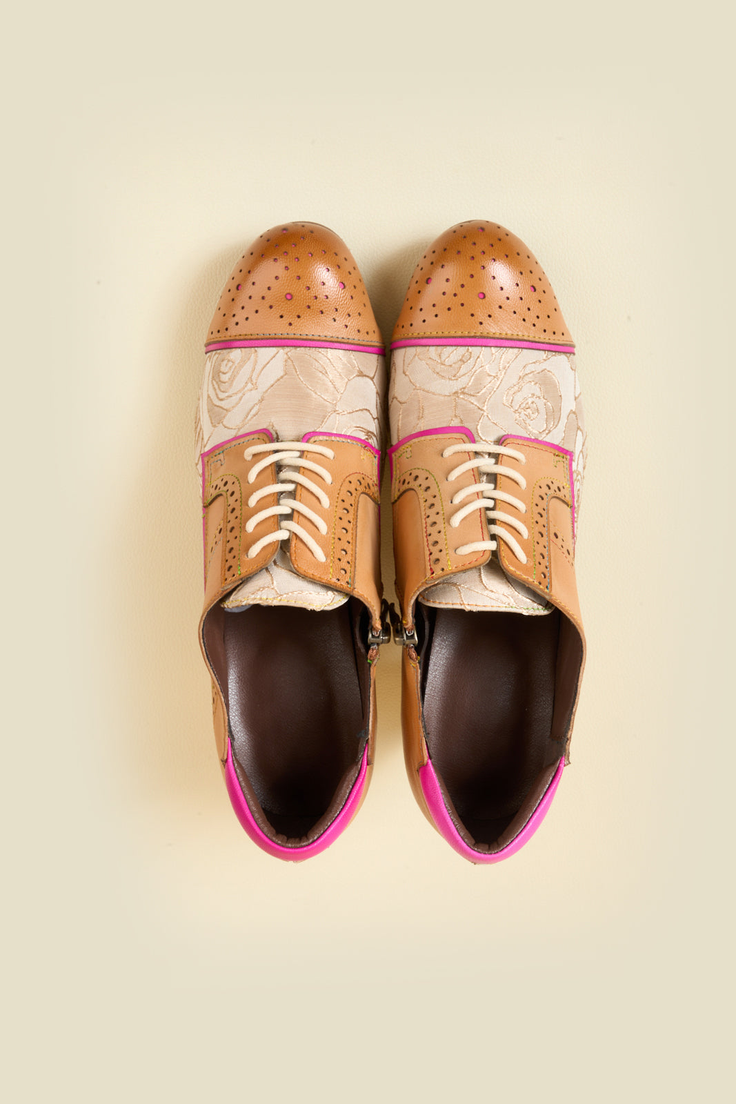 Soffia | Roses Harvest Jacquard Leather Oxford