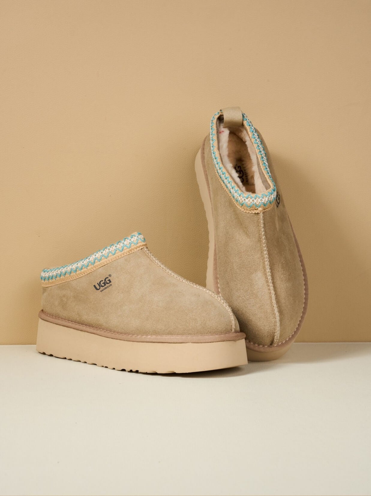 Smaibulun Ugg | Tazzy Mini Platform Low Ankle Slippers - neutral