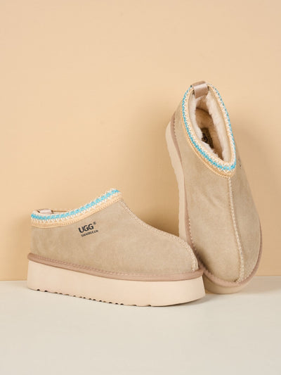 Smaibulun Ugg | Tassie X Tasman Platform Slipper Boot - taupe