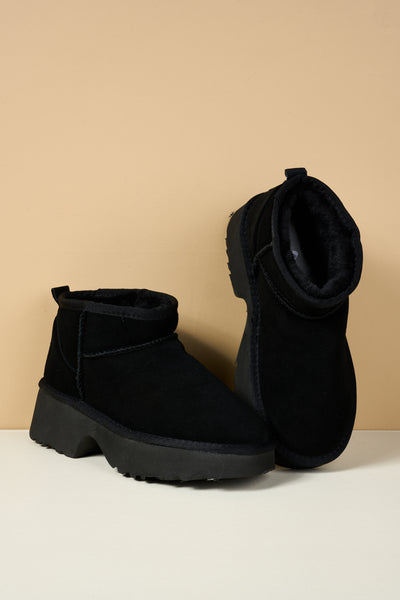 SMAIBULUN Ugg | Ultimate Platform Ankle Boots - black