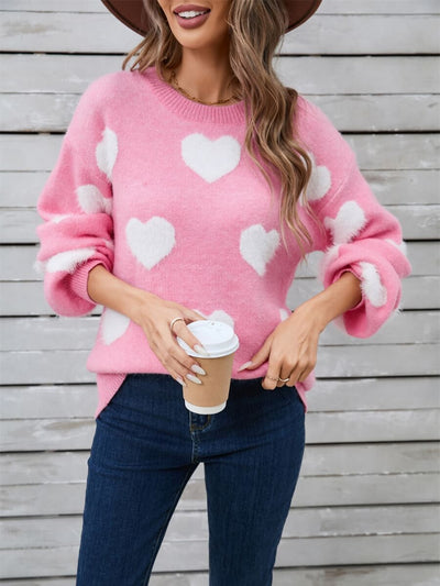 Mood Lift Heat Prints Sweater - Pink