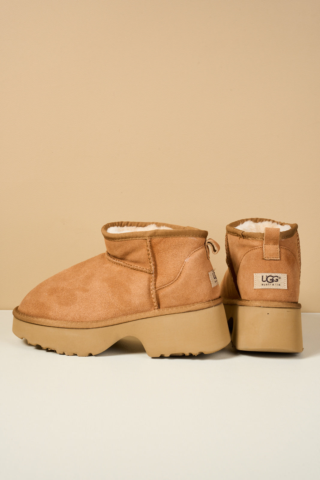 SMAIBULUN Ugg | Ultimate Platform Ankle Boots - chestnut