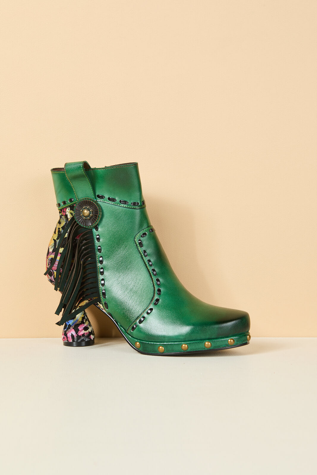 Soffia | Christmas Ocean Breeze Tassel Leather Ankle Boots