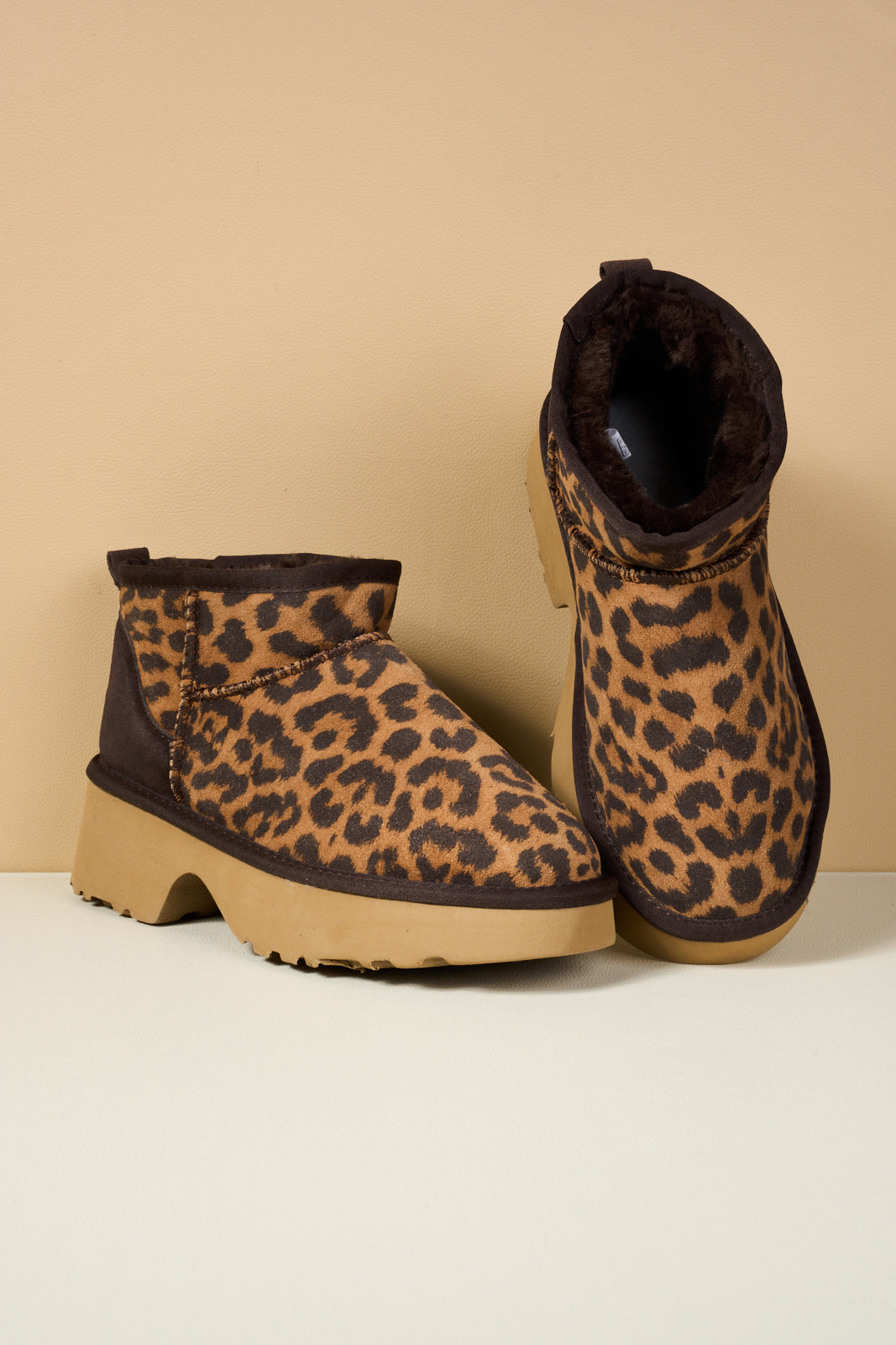 SMAIBULUN Ugg | Ultimate Platform Ankle Boots - cheetah