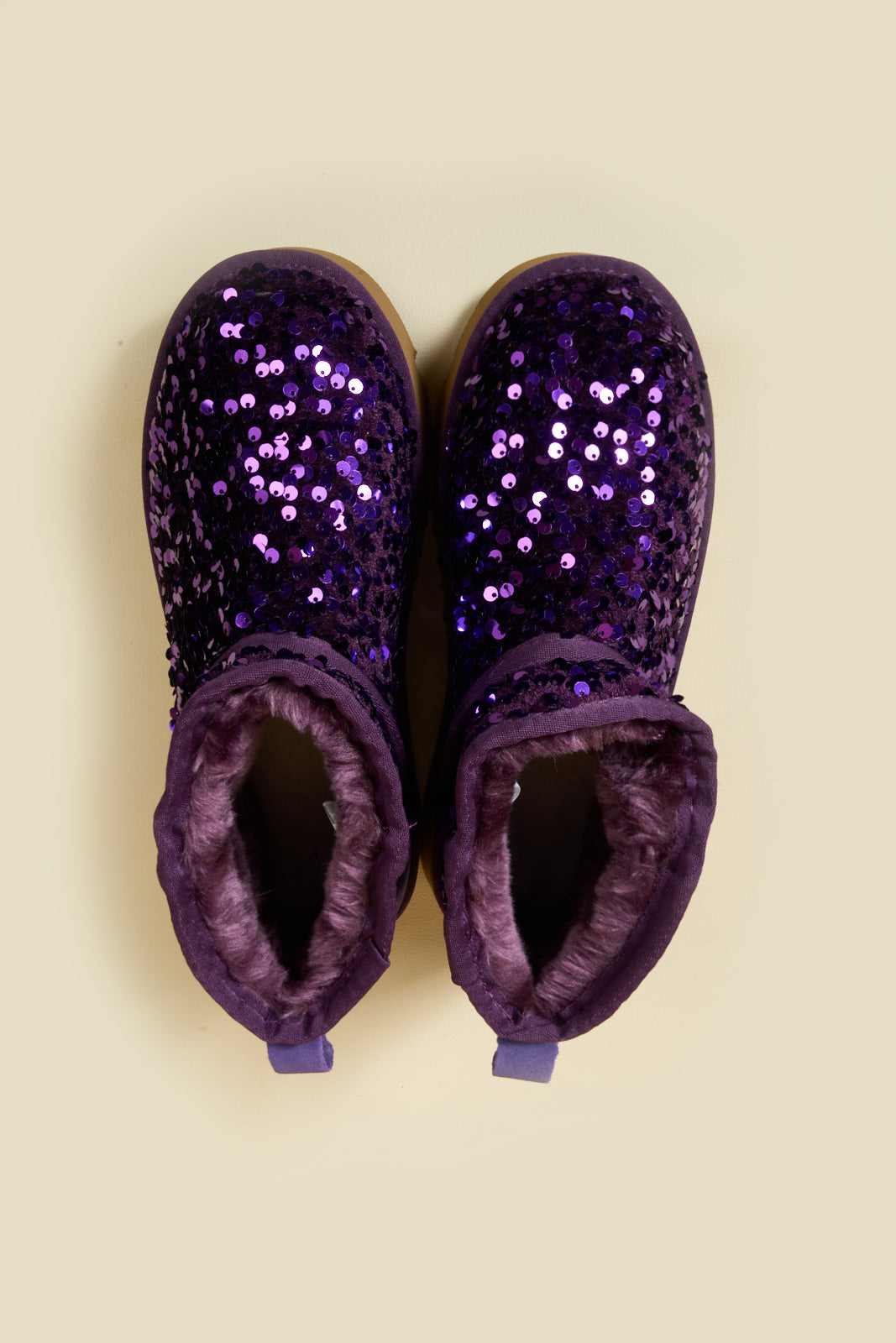 Smaibulun Ugg | Mini Glitter Low Ankle Platform Boots - Purple