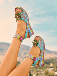 Soffia | Halo Tropical Floral Slingback Wedge