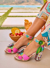 Soffia | Sunshower Floral Leather Pump