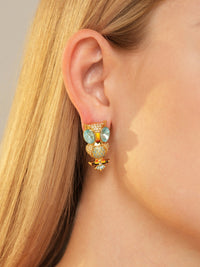 Night Owl Rhinestone Embellished Stud Earrings