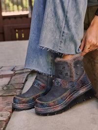 Soffia | Aiko Paisley Embossed Leather Boots