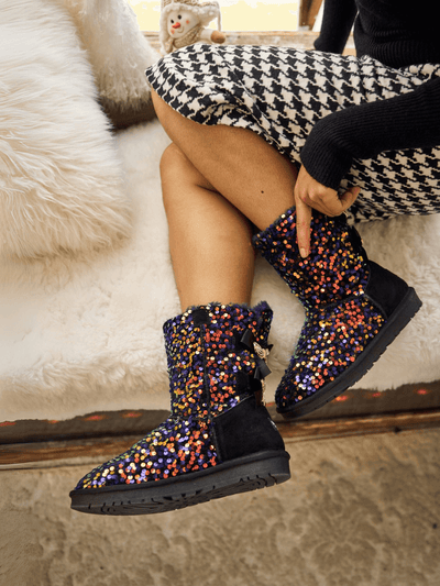 Smaibulun Ugg | Haute Holidays Sequin Glam Shearling Boots - multi