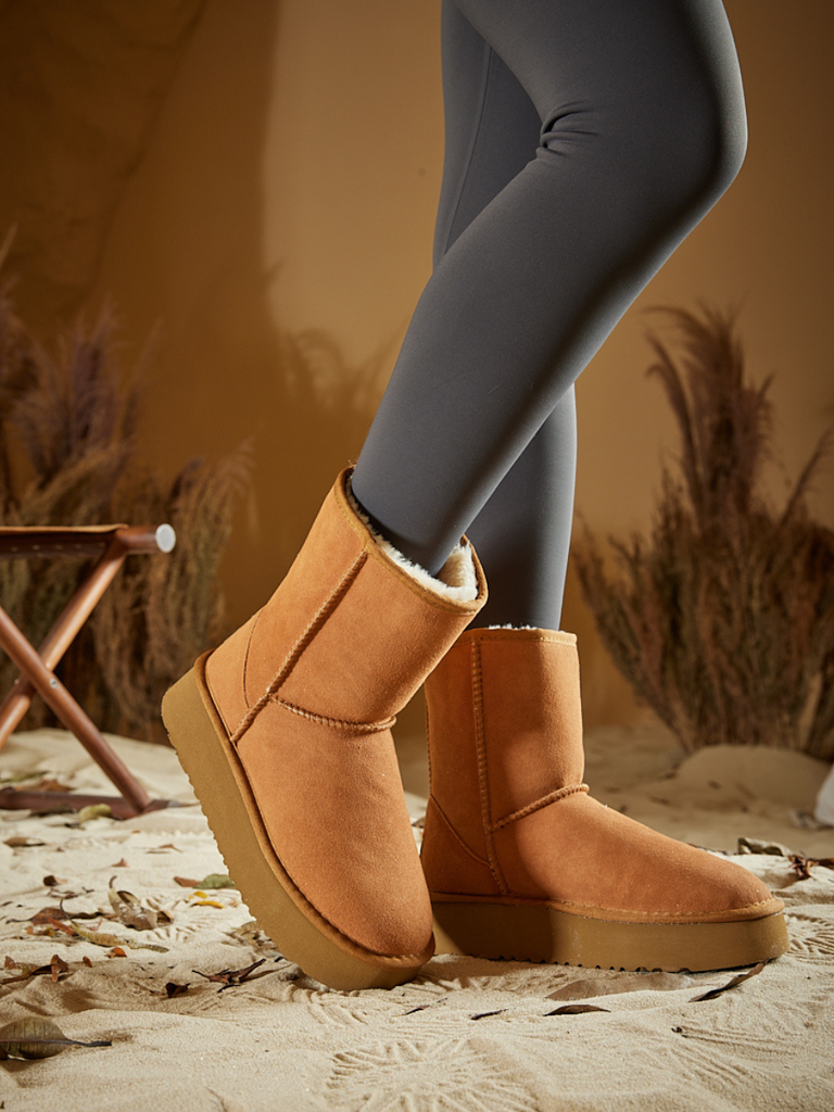Smaibulun Ugg | Cloud Nine Platform Mini Boots - Chestnut – SMAIBULUN