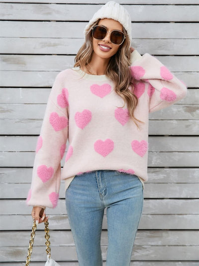 Mood Lift Heat Prints Sweater - Cream